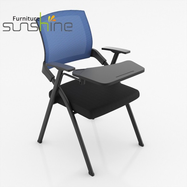 Modern Office Chairs Ergonomic Backrest Mesh Four Wheel Mobile Plastic Folding Training Chairs