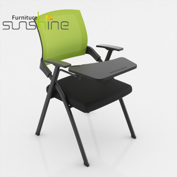 Popular Products Mesh Training Chair Classroom School Folding Study Chair With Writing Pad