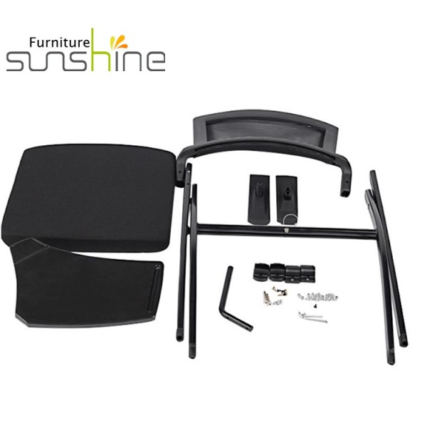 Hot Selling Ergonomic Fabric School Nesting Seat Training Chair Mesh Back Training Chair With Writing Pad