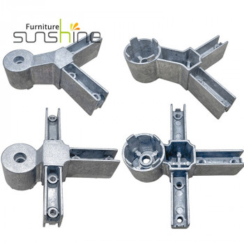 Hot Sale Office Furniture Leg 50 Mm Round Aluminium Alloy Connector Accessories Office Table Frame Connector