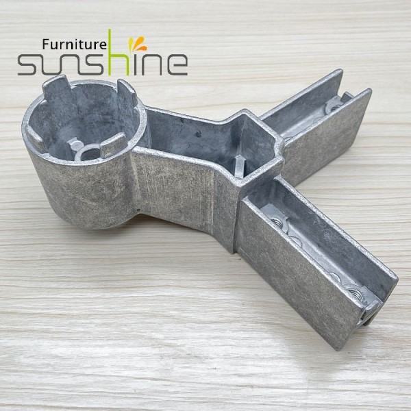 Office Table Frame Connector Aluminium Alloy Connector Office Furniture Metal Frame Two Way Connector
