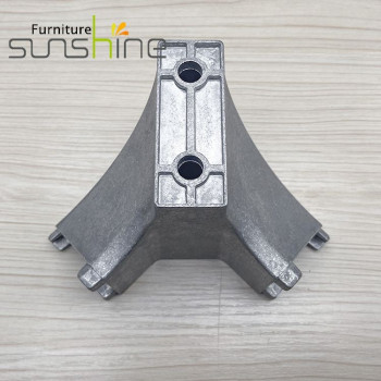High Quality Office Desk Frame Connector Aluminium Alloy 3 Way Desk Frame Connector