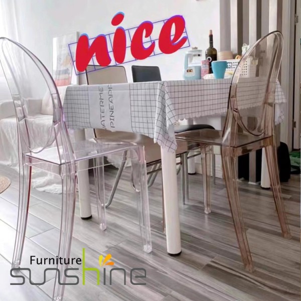 Wholesale Plastic Chairs Used Stackable Plastic Wedding Transparent Dining Chair For Outdoor Party Reception Dinner