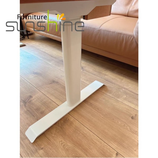 שולחן עמיד רהיטים חכמים שולחן ישיבה עמדת מחשב שולחן מתכוונן לגובה עם עמודי הרמה