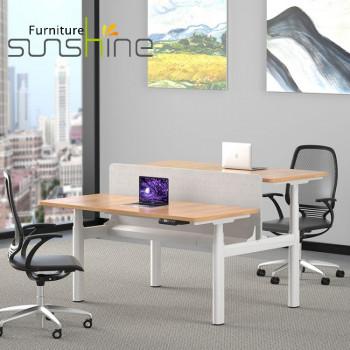 Beidseitige Bank und Schreibtisch, ergonomischer, höhenverstellbarer Arbeitsplatz-Stehschreibtisch