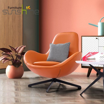 Ghế xoay phòng khách hình quả trứng đương đại Ghế xoay phòng khách lưng cao Ghế sofa đơn