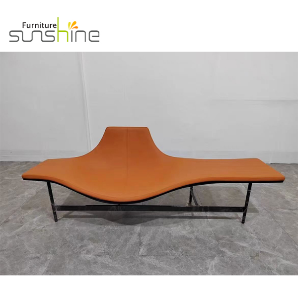 Modern Reclining Sofa Stylish Accent Leisure Sofa Italian Furniture Leather Chair Black