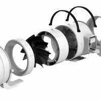 8 Inch Mixed Flow In-line Duct Fan