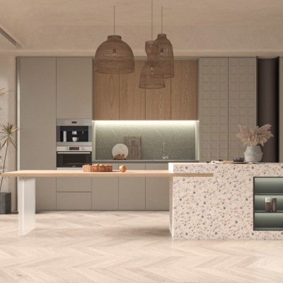 LJF-DZCG002 Kitchen Cabinet LJF-DZDT002 Kitchen Island
