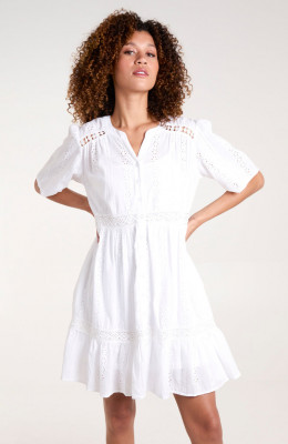 EMBroderie Tiered Mini Dress