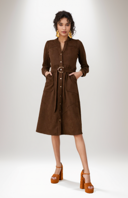 Romane Stretch Ultrasuede Dress