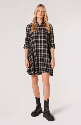 Minivestido camisero de cuadros