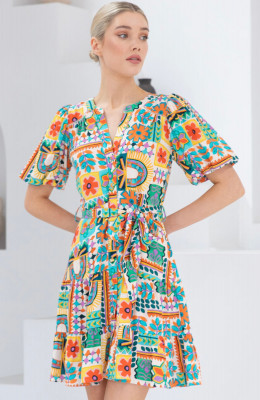 ROBE MINI TROPICALE ELORA