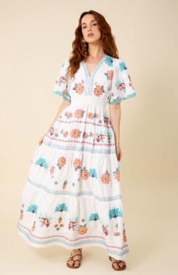 Robe longue brodée Journey