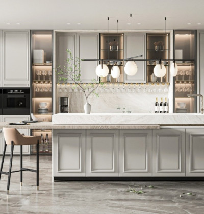 European Interior Kitchen Furniture Custom