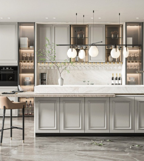 European Interior Kitchen Furniture Custom
