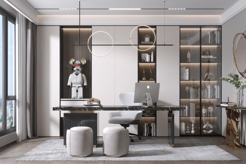 Custom Home Bookshelf Furniture Design and Installation