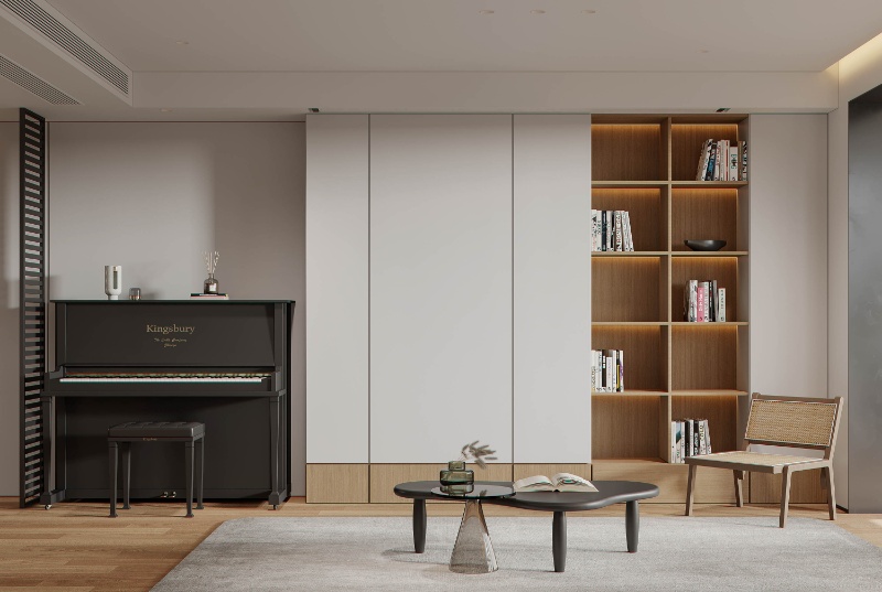Custom Home Bookshelf Furniture Design and Installation