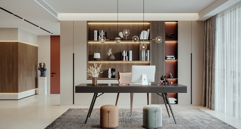 Custom Home Bookshelf Furniture Design and Installation