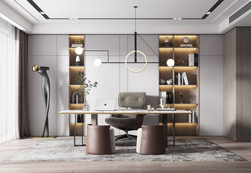 Custom Home Bookshelf Furniture Design and Installation
