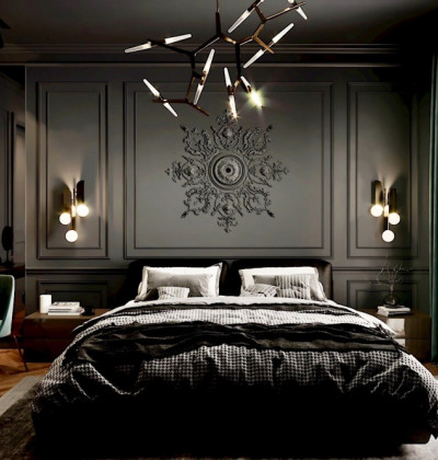 European-Style Light Gray Wall Panel