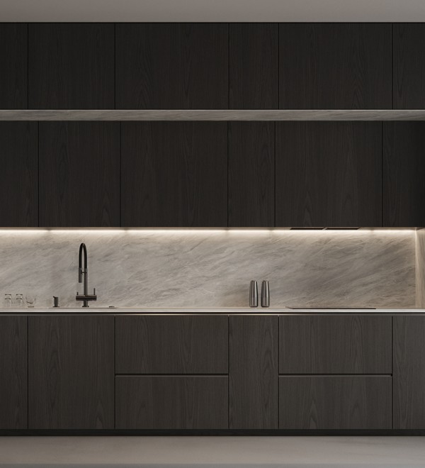 Wood Grain Modern Minimalist Custom Kitchen Cabinets Wood Grain Modern Minimalist Custom Kitchen Cabinets