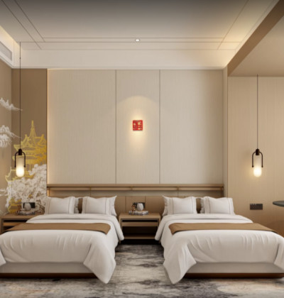 Hotel interior wall panels