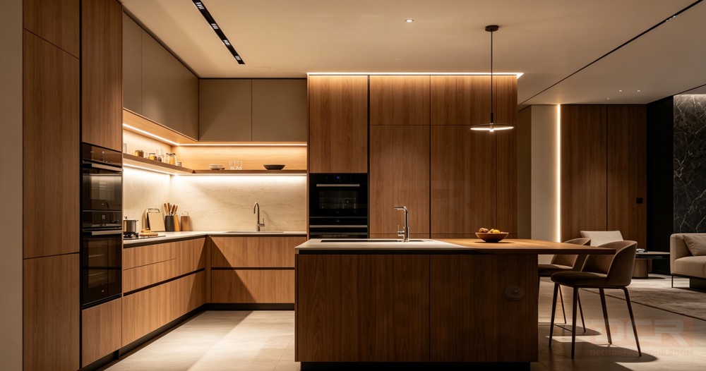 Modern luxury kitchen with custom joinery cabinetry
