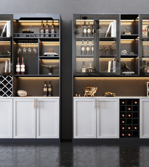 Custom Solid Wood Wine Cabinet Ideas for Luxury Homes