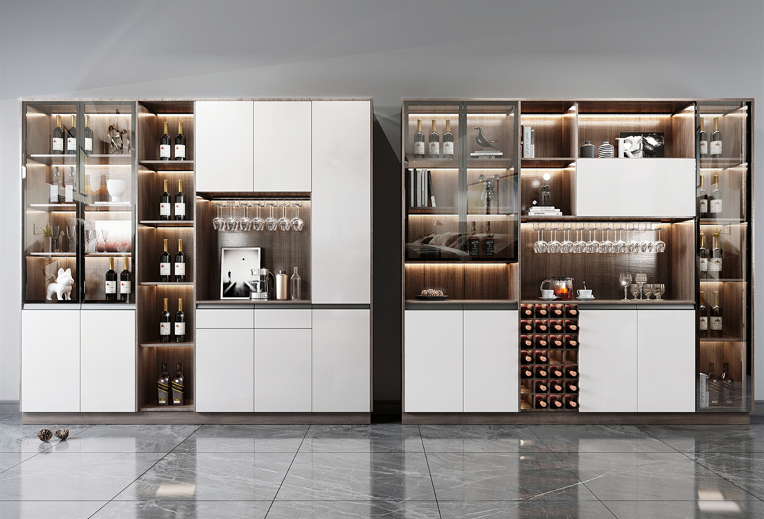 Modern Glass Display Wine Cabinet
