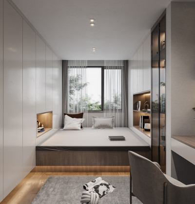 Home Study Bedroom Combo Wall Furniture Wardrobe And Desk Unit