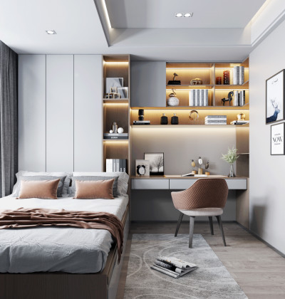 Bedroom Storage Wall Cabinet Wardrobe Desk Display Shelf Unit