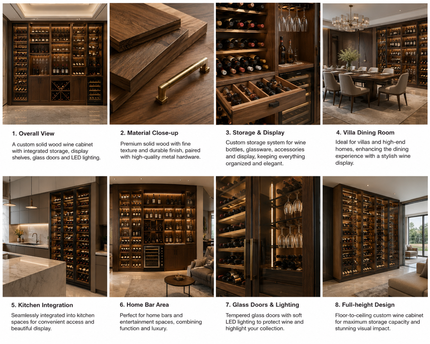 Custom Wine Cabinets for Luxury Villas