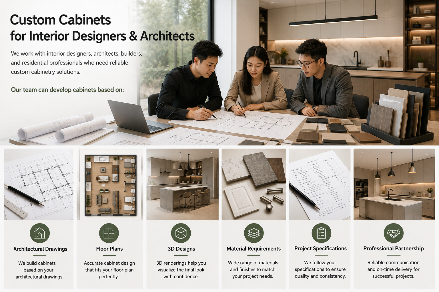 Custom Solid Wood Kitchen Cabinets for Modern Homes {alt_attr_replace}