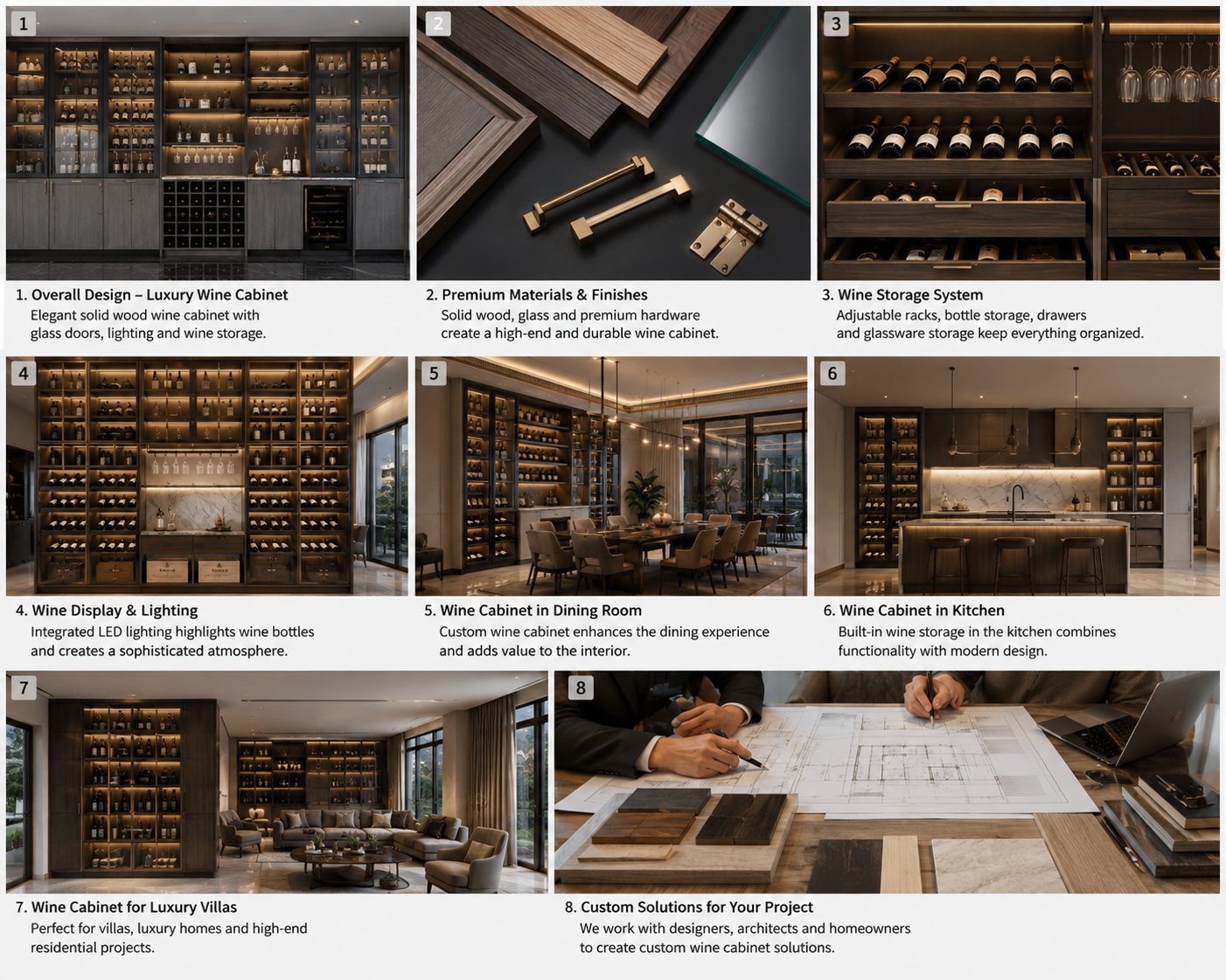 Custom Wine Cabinet Solutions for Interior Designers