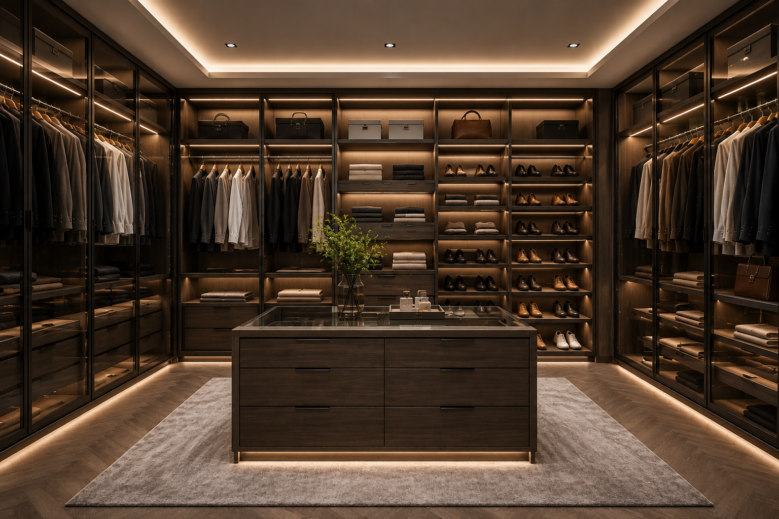 Luxury Walk-In Closet Lighting Design Luxury Walk-In Closet Lighting Design