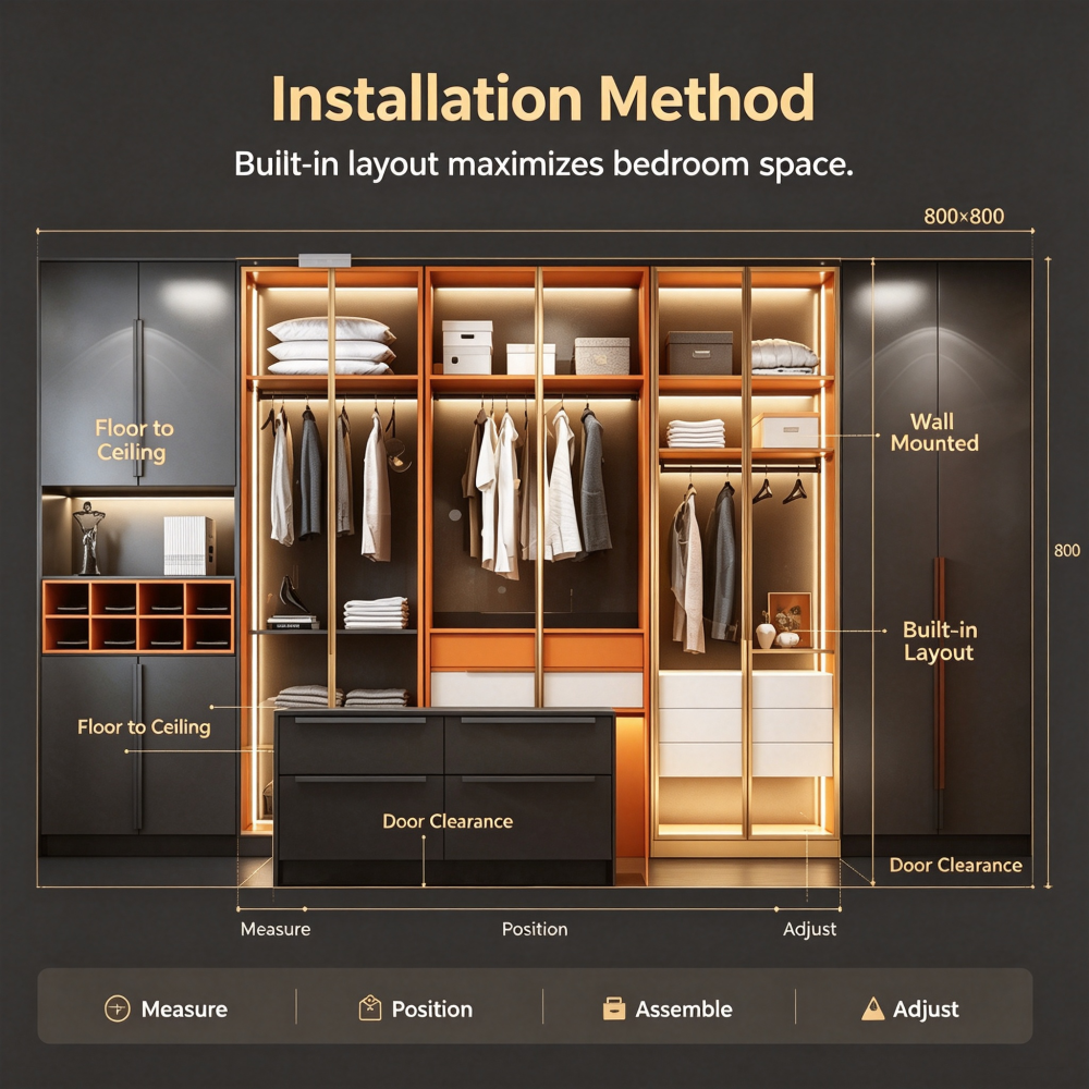 Modern Custom Wardrobe for Bedroom