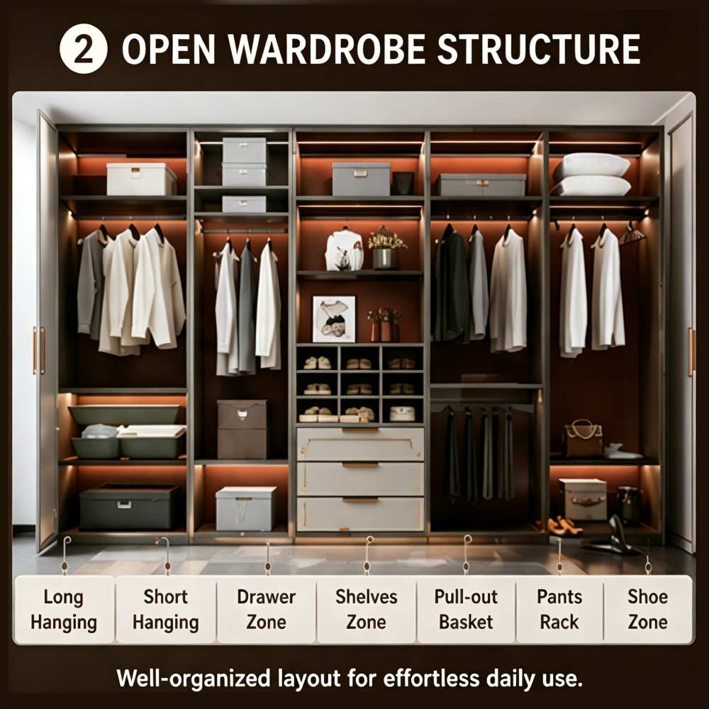 Modern Built-In Wardrobe for Bedroom