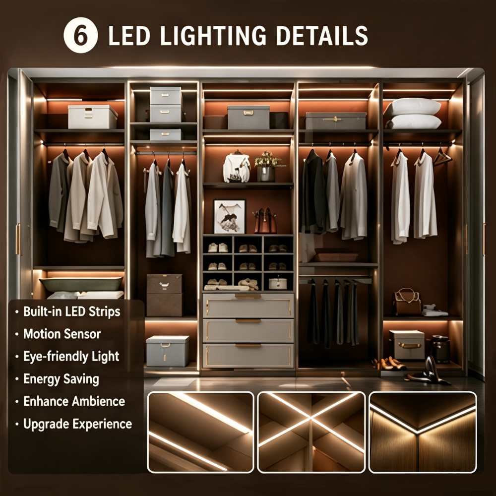 Modern Built-In Wardrobe for Bedroom