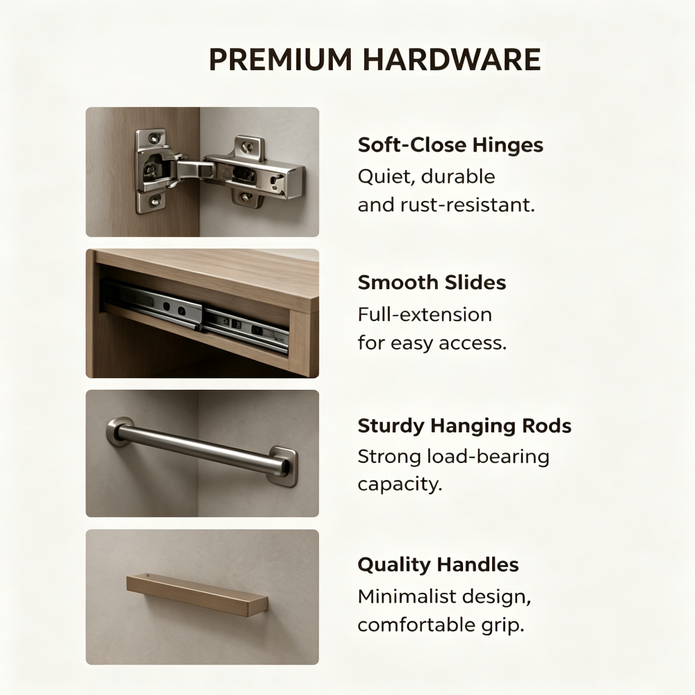 Home Study Bedroom Combo Wall Furniture Wardrobe And Desk Unit