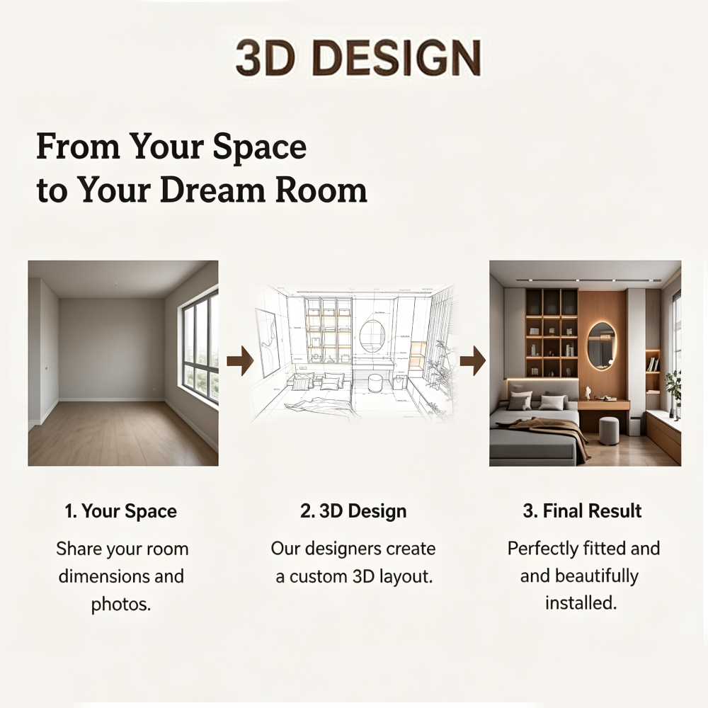 Wall Mounted Bedroom Furniture Wardrobe Desk and Shelving Unit