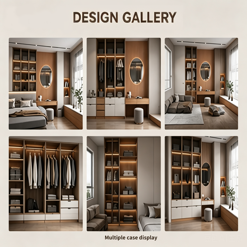 Wall Mounted Bedroom Furniture Wardrobe Desk and Shelving Unit
