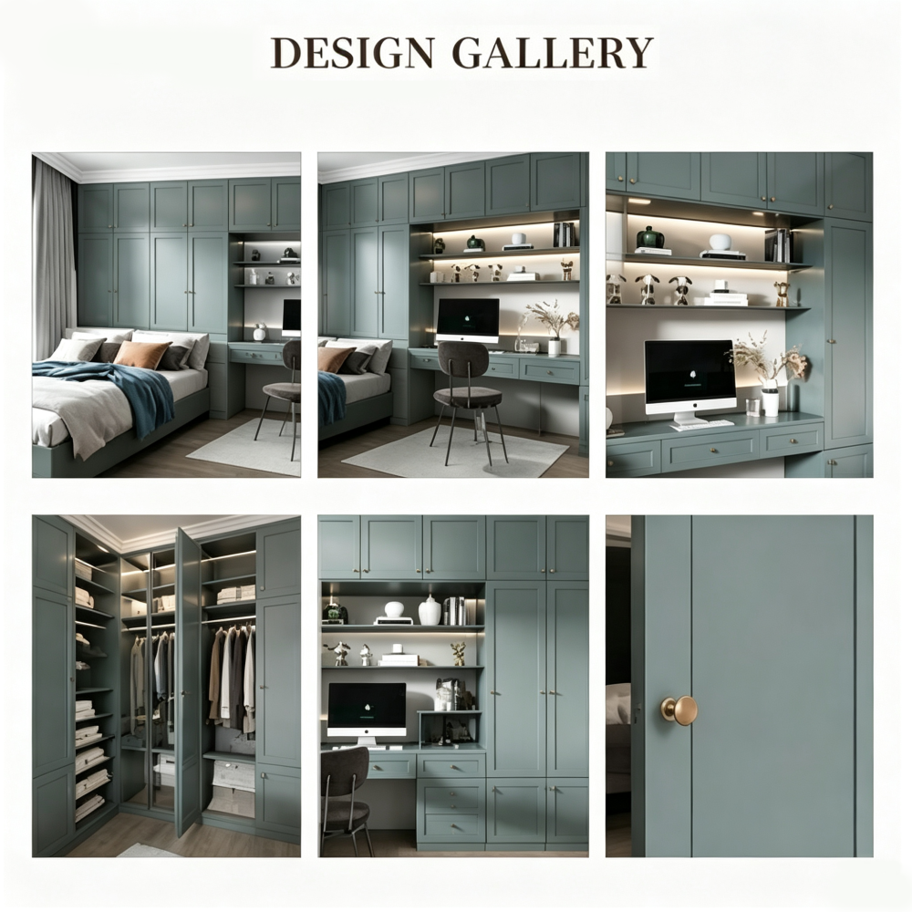 Bedroom Wall Unit Wardrobe Desk Bookshelf Storage Furniture