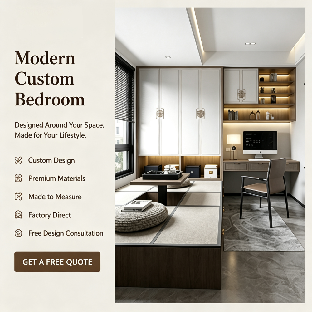 Space Saving Bedroom Storage Furniture Wall Wardrobe Desk Set
