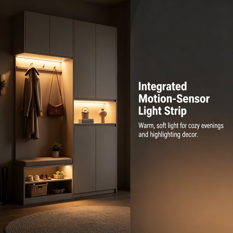 Modern Light Luxury Entryway Shoe Cabinet With Glass Display Modern Light Luxury Entryway Shoe Cabinet With Glass Display