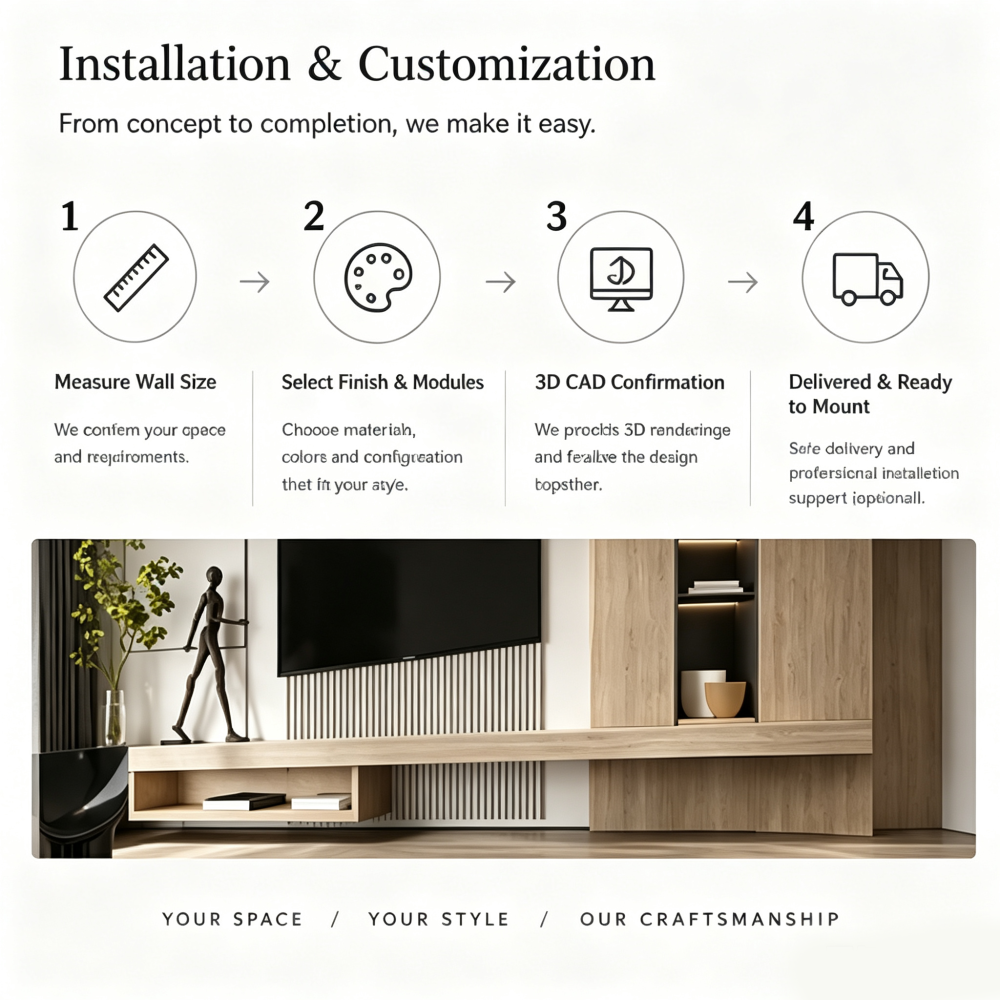 Custom Tv Wall Unit for Living Room