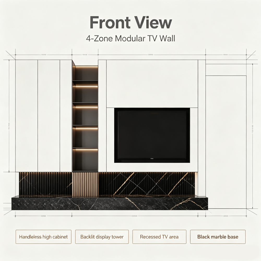 Custom TV Stand for Living Room