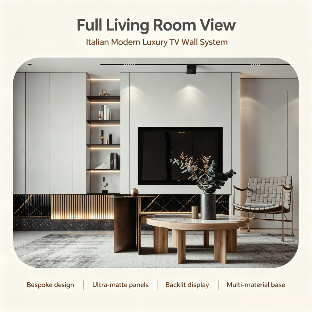 Custom TV Stand for Living Room