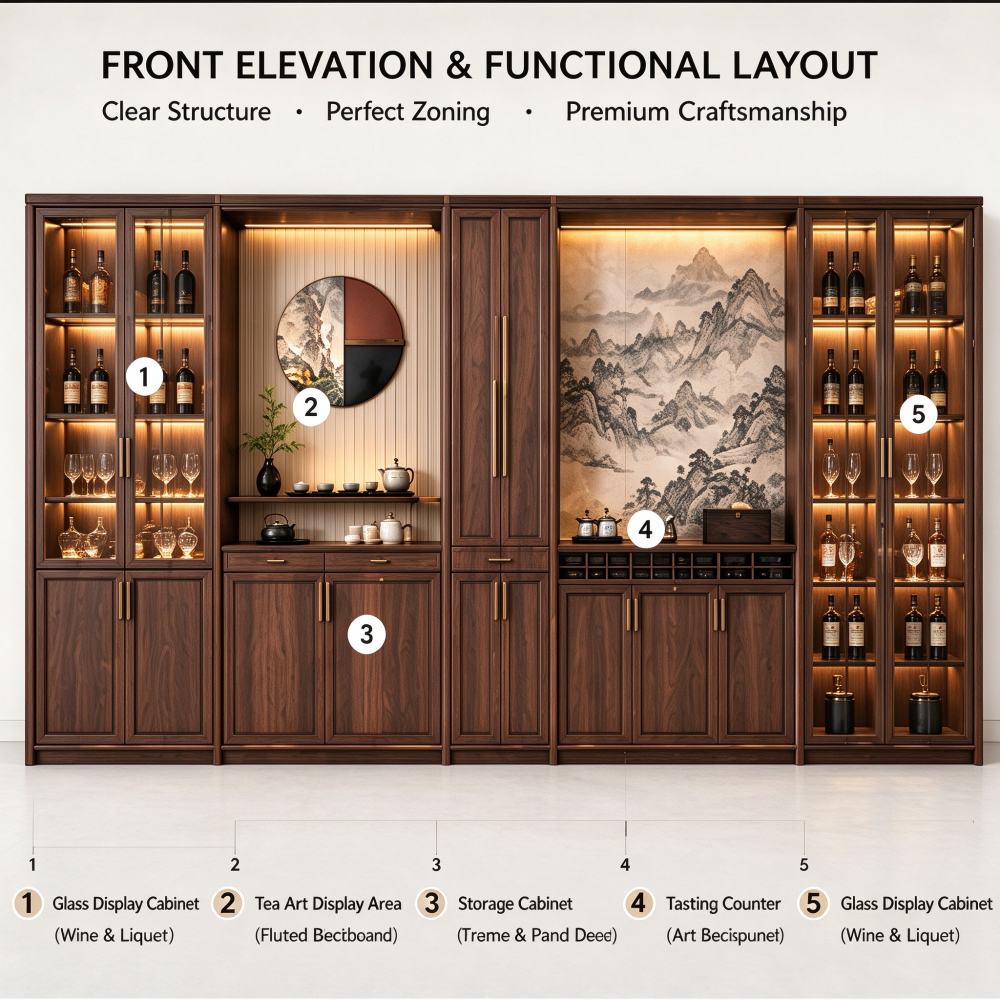 Modern Walk in Wine Room Custom Wine Cabinet