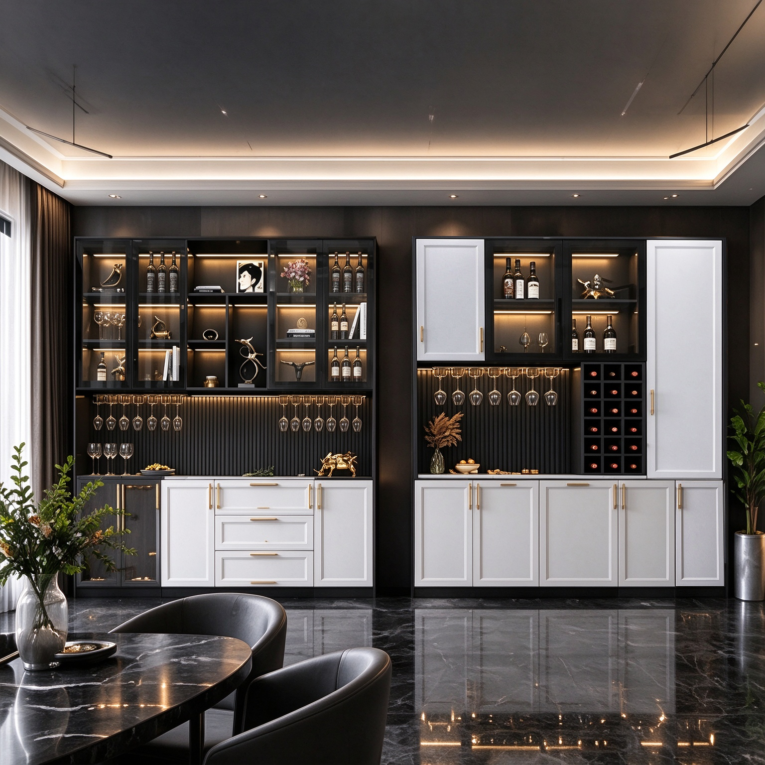 Modern Glass Display Wine Cabinet Modern Glass Display Wine Cabinet